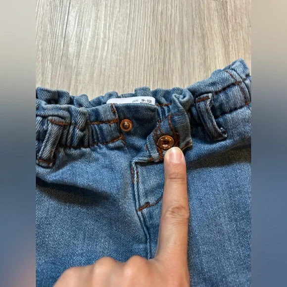 ZARA Baby Denim Jeans 9–12M Elastic Waist - Picture 4 of 5